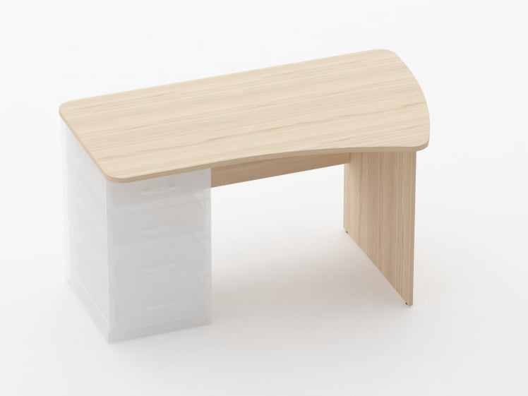 Стол эргономичный под встроенную тумбу Глассй 1.121.14Пр Туя / Glassy_0