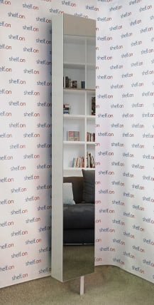 Поворотный зеркальный шкаф Лупо Белый / Lupo_3