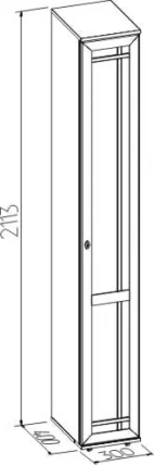 Фасад шкафа для обуви Шерлоcк 73 правый Орех шоколадный / Sherlock_3