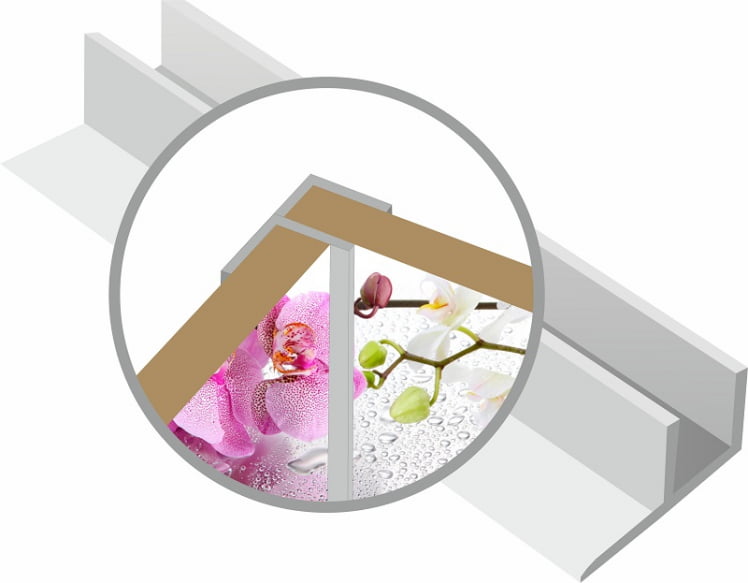 Профиль для стеновой панели Ф-3 белый / F-3_0