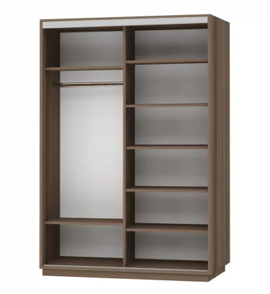 Шкаф-купе двухдверный Экспресс Дуо Комби 1600х2200х Ясень шимо тёмный / 1600х2200h_1