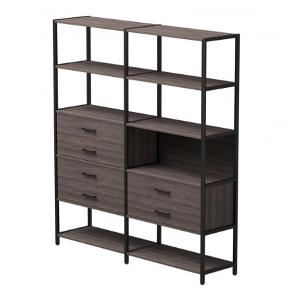 Набор стеллажных систем Еверпроф ЕВО №8 Дуб Пасадена Черный / Everprof EVO_0