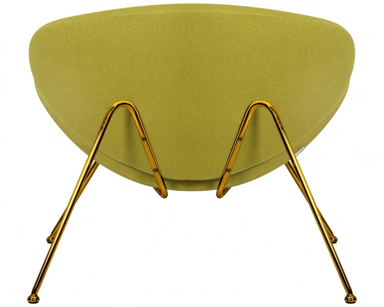 Кресло дизайнерское ДОБРИН ЕМИЛЙ (светло-зеленая ткань АФ3, золотое основание) / DOBRIN EMILY AF3,_4