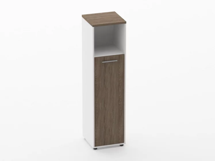 Шкаф 3 узкий закрытый с нишей Дека 10.16.13Л Дуб Верцаска/Белый / Deka_0