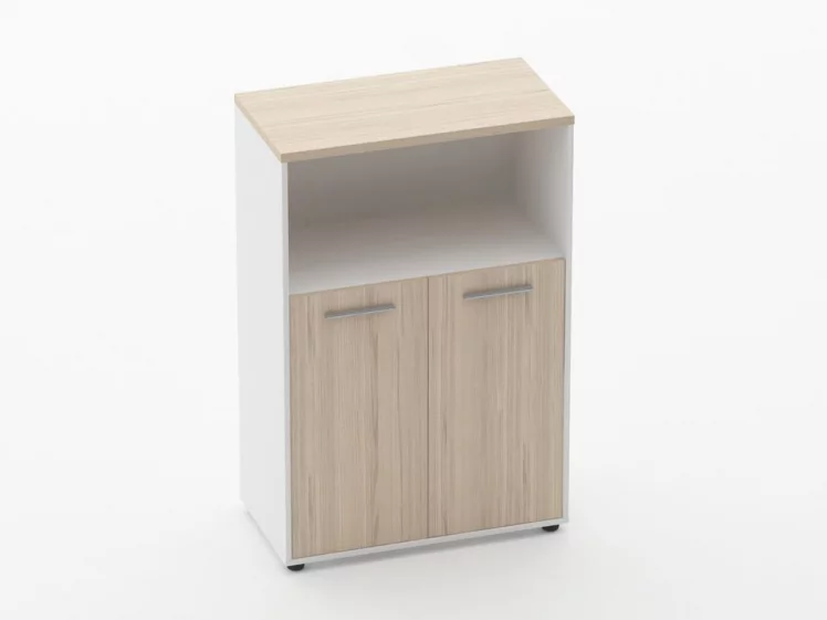 Шкаф 2 широкий закрытый с нишей Дека 10.12.111 Туя/Белый / Deka_0