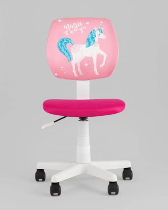 Кресло компьютерное детское ЛОЛО Уникорн пластик белый / Unicorn_1