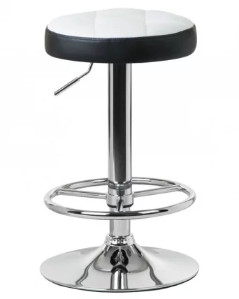 Табурет барный ДОБРИН БРУНО Бело-черный / DOBRIN BRUNO_0
