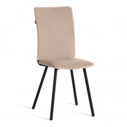 Стул обеденный Ла Роуссе велюр, бежевый/черный, 7, 49х50х93 / La Rousse_0