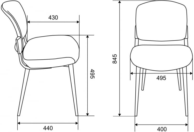 Стул для кухни Бюрократ КФ-8В вхите Серый / KF-8W white_4