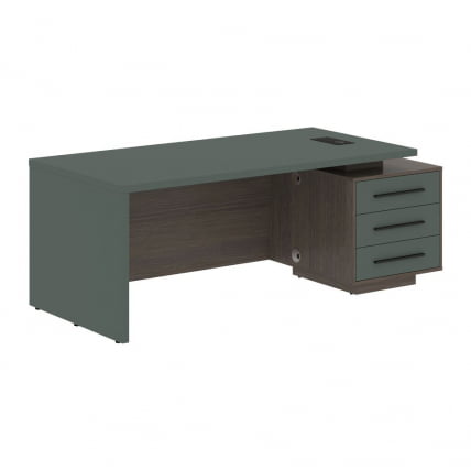 Стол руководителя правый ВЕЛИОН ВCТ 2090 Р Нефрит Дуб Сильвер / VELION VCT R_0