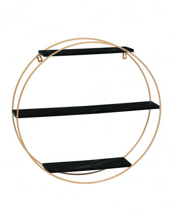 Полка Луна золотая Черный мрамор / Luna_0