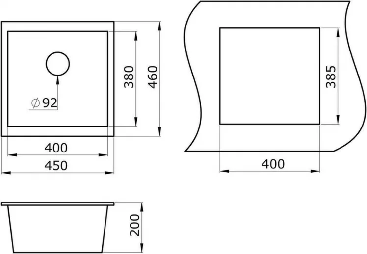 Кухонная мойка ГРАНУЛА 4451 Арктик / GRANULA_1