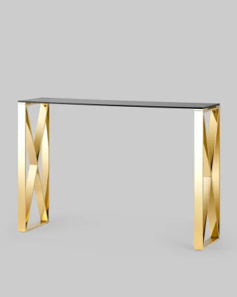 Консоль КРОСС 115кс30 Золото (стекло смоке) / 115x30 smoke)_1