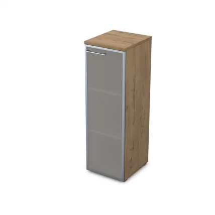 Пенал средний со стеклом правый ГЛОСС ЛИНЕ 9НП.017.6 Теаквоод / GLOSS LINE Teakwood_0