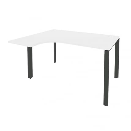Стол эргономичный левый на П-образном м/к ОНИКС О.МП-СА-3Л Белый Бриллиант/Антрацит / ONIX O.MP-SA-3L_0