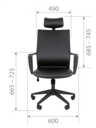 Кресло руководителя Чаирман 545 экокожа Черный / Chairman_19