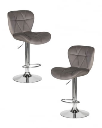 Стул барный ДОБРИН БАРНИ (серый велюр (МДЖ9-75)) 2 шт / DOBRIN BARNY (MJ9-75))_0