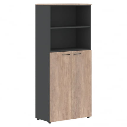 Шкаф с глухими средними дверьми ДЖАЙ ДЖХC 85.6 Дуб Каньон Антрацит / JAY JHC_0