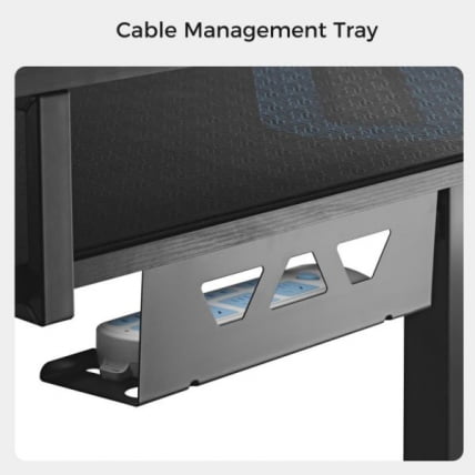 Стол для компьютера (для геймеров) У-образной формы с электрической регулировкой по высоте и трансформируемыми полками Еурека У-71 / U-образной Eureka U-71_11