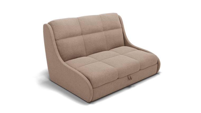 Диван Куба 700 (ЗР) Цвет фасада: Светло коричневый; Тип: Прямой; Материал фасада: Металл/Велюр_0