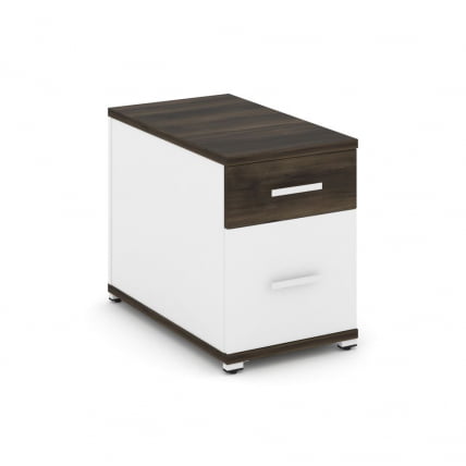 Тумба опорная/приставная с ящиком и распашным фасадом CОНCЕПТ CН.ТГО-004 Б/В Дуб Мали Белый бриллиант Белый / CONCEPT CN.TGO-004 B/W_0