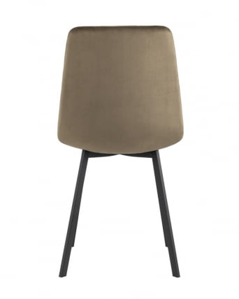 Комплект из четырех стульев Чиллй велюр коричневый ножки металл черные / Chilly_6