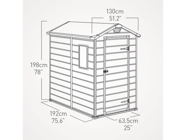 Сарай пластиковый МАНОР 4кс6 / MANOR 4x6_1