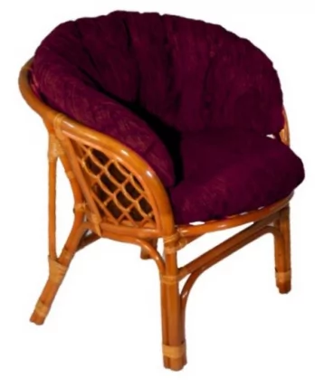 Кресло Багама, подушки коричневые или светлые полные Бахама5 мед / Bahama5_1