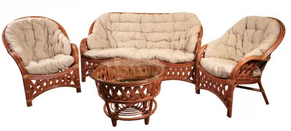 Комплект Черчилль/Рузвельт/Кобана с 3х местным диваном Черчилле6 коньяк / Cherchille6_0