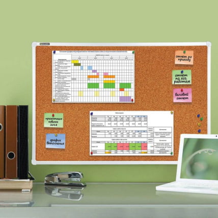 Доска пробковая для объявлений БРАУБЕРГ 60х90 см / BRAUBERG_2