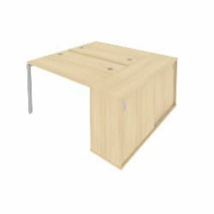 Рабочая станция с опорным шкафом-купе Метал Сйстем Б.РС-СШК-1.2 Акация/Серый / Metal System_0