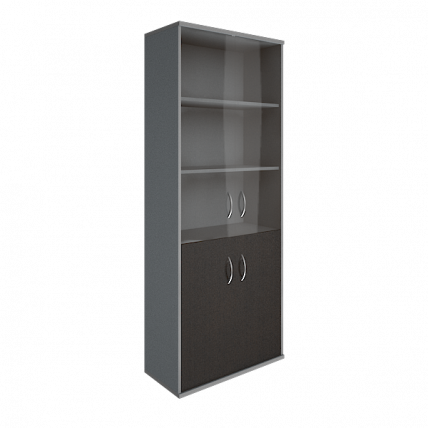 Шкаф высокий широкий Рива А.СТ-1.2 Венге/Металлик / Riva_0