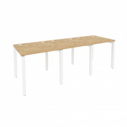 Рабочая станция на П-образном м/к ОНИКС О.МП-РС-3.0.8 Тиквуд Светлый/Белый / ONIX O.MP-RS-3.0.8_0