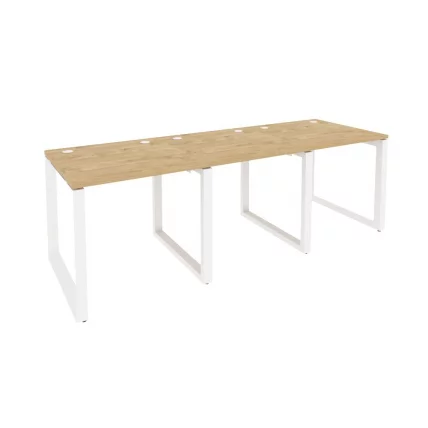 Рабочая станция на О-образном м/к ОНИКС О.МО-РС-3.0.8 Тиквуд Светлый/Белый / ONIX O.MO-RS-3.0.8_0