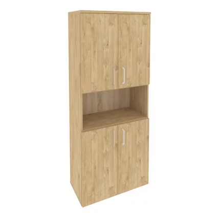 Шкаф высокий широкий (4 низких фасада ЛДСП) ОНИКС О.СТ-1.5 Тиквуд Светлый / ONIX O.ST-1.5_0