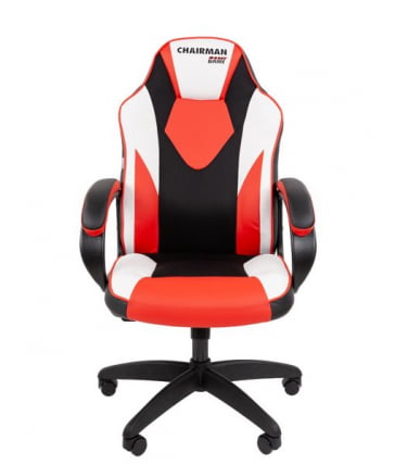 Кресло геймерское CХАИРМАН ДРАЙВ (ГАМЕ) 17 черный/красный/белый / CHAIRMAN (GAME)_1