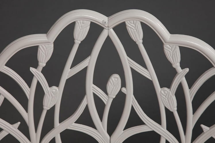 Скамья Сеcрет Де Маисон Страусс (Штраус) алюминиевый сплав, 99хх56х76см, буттер вхите / Secret De Maison Strauss butter white_5