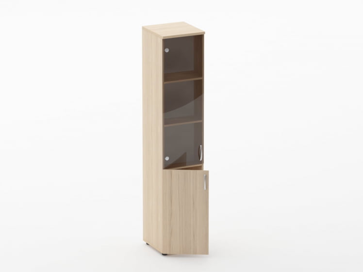 Шкаф высокий со стеклом Глассй 6.19.15Л Венге / Glassy_1