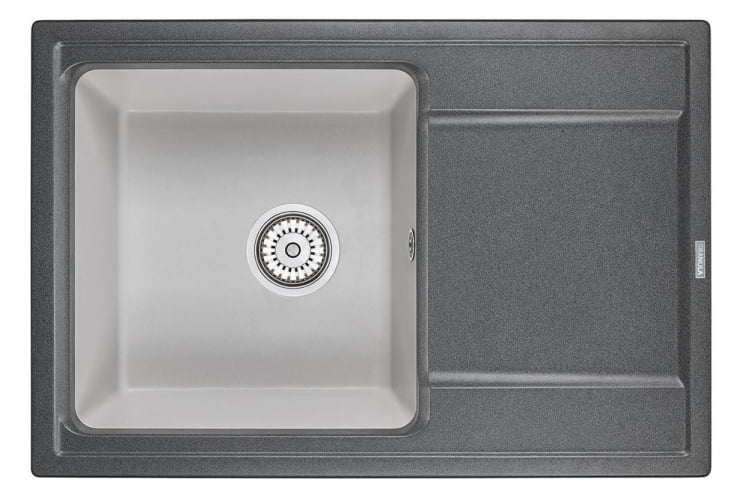 Кухонная мойка ХИБРИД ХИ-74 Графит-базальт / HIBRID HI-74_0