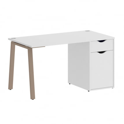 Стол письменный ХОМЕ ОФФИCЕ ВР.СП-3-138.1.А Белый/Мокко металл / HOME OFFICE VR.SP-3-138.1.A_0