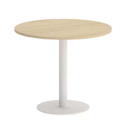 Стол журнальный круглый ХОМЕ ОФФИCЕ ВР.СП-5-90.1 Акация Лорка/Белый металл / HOME OFFICE VR.SP-5-90.1_0