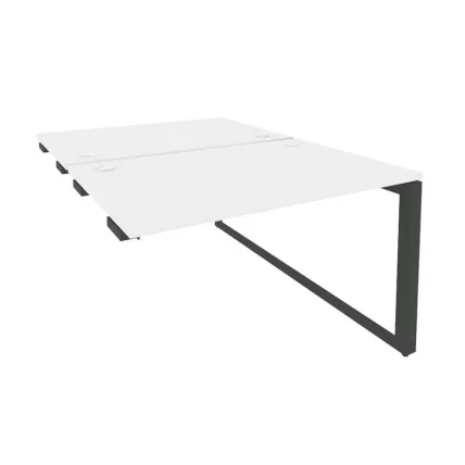 Стол-приставка двойной на О-образном м/к к опорым элем. ОНИКС О.МО-Д.СПР-2.8 Белый Бриллиант/Антрацит / ONIX O.MO-D.SPR-2.8_0