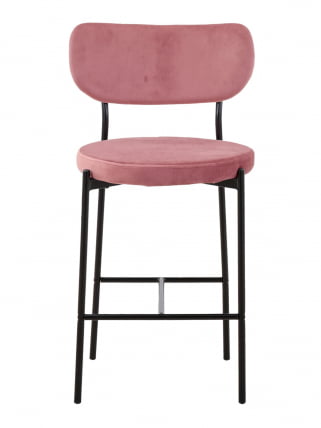 Стул полубарный Барбара (Б) велюр Пыльно-розовый_3