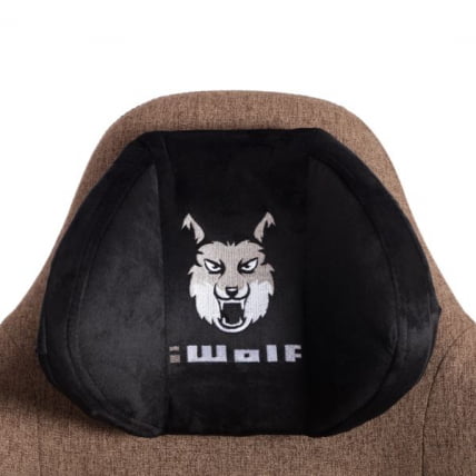 Кресло иВолф ткань, черный/коричневый / iWolf_12