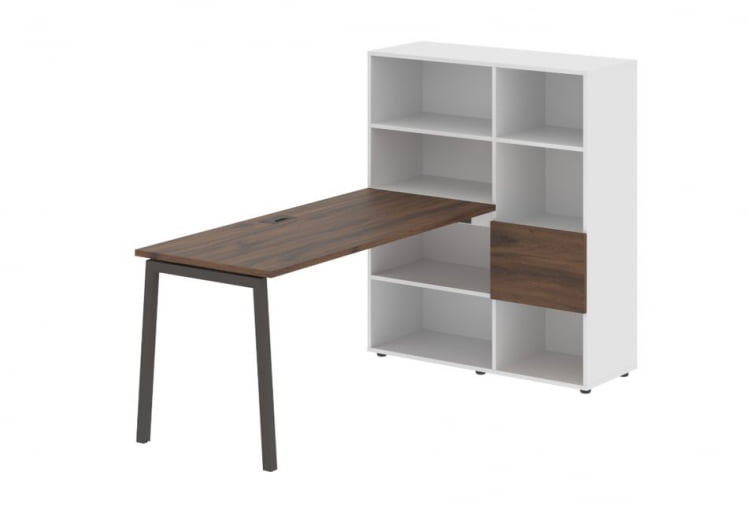 Рабочая станция ЕДИС ЕЛРСТ 1115 Дуб Денвер темный Мокко Белый / EDIS ELRST_0