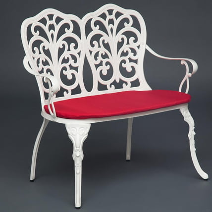 Скамья Сеcрет Де Маисон Сймпхоние алюминиевый сплав, 95х56х92см, буттер вхите / Secret De Maison Symphonie butter white_5