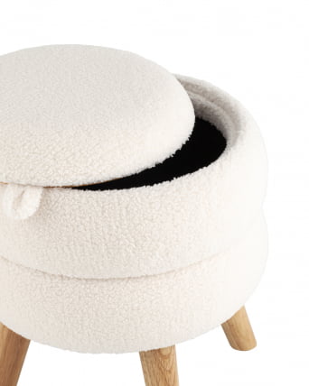 Пуф с ящиком Винни С Тедди белый / S_2