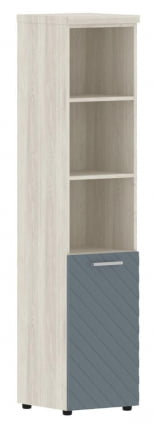 Шкаф колонка с глухой малой дверью и топом (правый) Торр ЛУКС ТЛХC 42.5 Р Сосна Эдмонд Серо-голубой / Torr LUX TLHC R_0