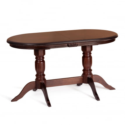 Стол CОППОЛА бук, мдф, 140+40кс80кс77см, Тобаcко, узор прямой / COPPOLA 140+40x80x77см, Tobacco,_0