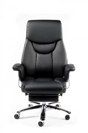 Кресло офисное Парламент Х-2021-35 блаcк леатхер Черный / H-2021-35 black leather_5